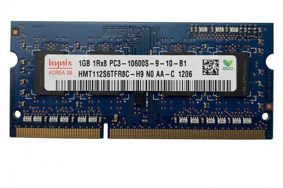 RAM 1GB DDR3 SODIMM Hynix HMT112S6TFR8C-H9, 10600S, 1333MHz