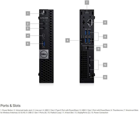 Počítač Dell Optiplex 5060 Micro G5400T/8/256 SSD M.2/Win 11 Pro